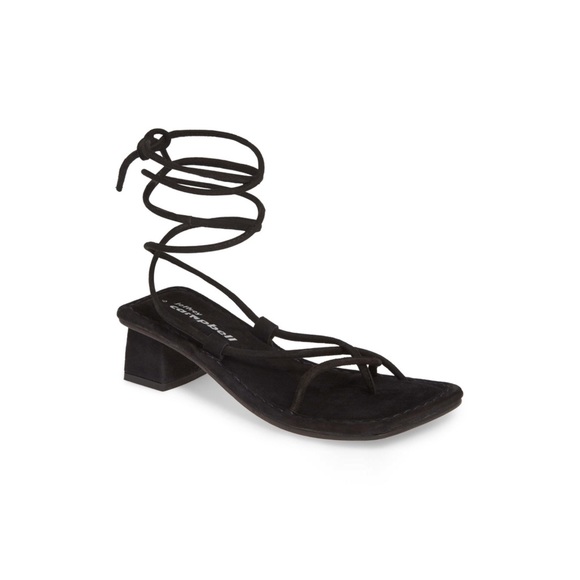 Jeffrey Campbell Shoes - JEFFREY CAMPBELL Kaine Wraparound Tie Sandal Black Size 6.5